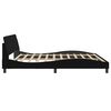 vidaXL Bed Frame "Dover" Black 200x200 cm Velvet