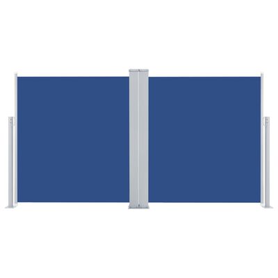 vidaXL Infällbar sidomarkis blå 100x600 cm