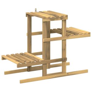 vidaXL V&auml;xtst&auml;ll Vit 82 x 36 x 60 cm Massivt Akaciatr&auml;