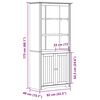 vidaXL Bokhylla BODO vit 82x40x173 cm massiv furu