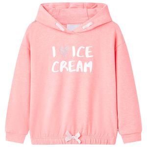 Barnhoodie stark rosa 92