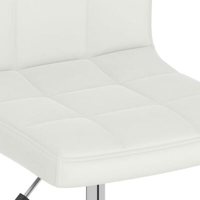 vidaXL Snurrbara matstolar 4 st vit konstläder