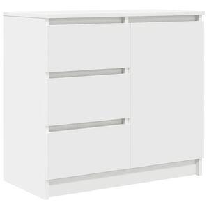 vidaXL Sk&auml;nk med l&aring;da vit 71x35x65 cm konstruerat tr&auml;