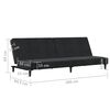 vidaXL B&auml;ddsoffa 2-sits svart sammet