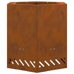 vidaXL Röklös eldstad Brun 48 x 48 x 51 cm Stål