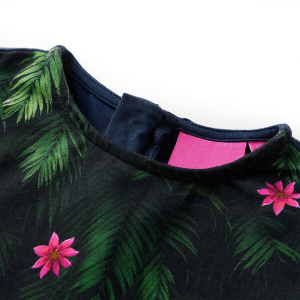 Klänning med långa ärmar för barn marinblå 92