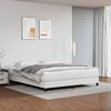 vidaXL Boxspring-sängram vit 160x200 cm konstläder