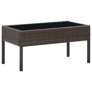 vidaXL Tr&auml;dg&aring;rdsbord brun 75x40x37 cm konstrotting