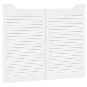 vidaXL Sv&auml;ngd&ouml;rrar 2 st 80 x 50 cm Massiv furu Vit