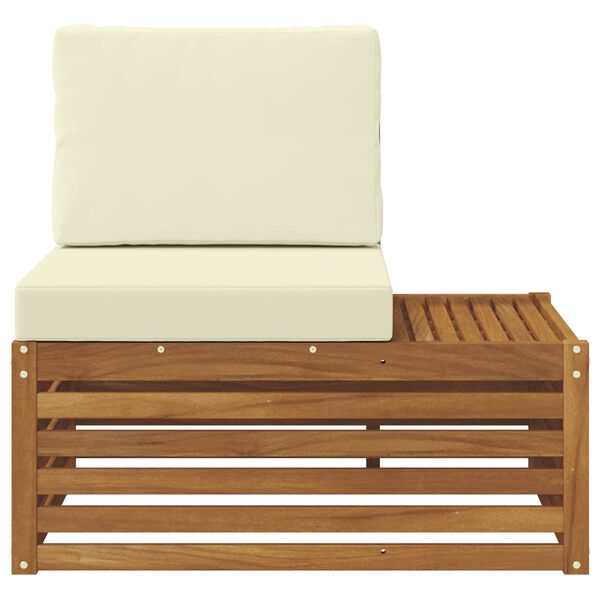 vidaXL Utomhus modulsoffa Naturf&auml;rg 91 x 63 x 73 cm Massivt Akaciatr&auml;