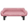 vidaXL Barnsoffa rosa 70x40x24 cm sammet