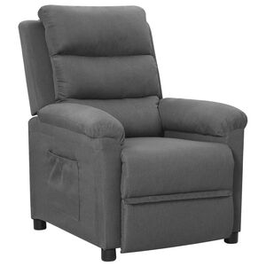 vidaXL Reclinerf&aring;t&ouml;lj ljusgr&aring; tyg