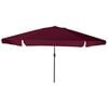 vidaXL Tr&auml;dg&aring;rdsparasol Bordeaux R&ouml;d 394 x 394 x 248 cm