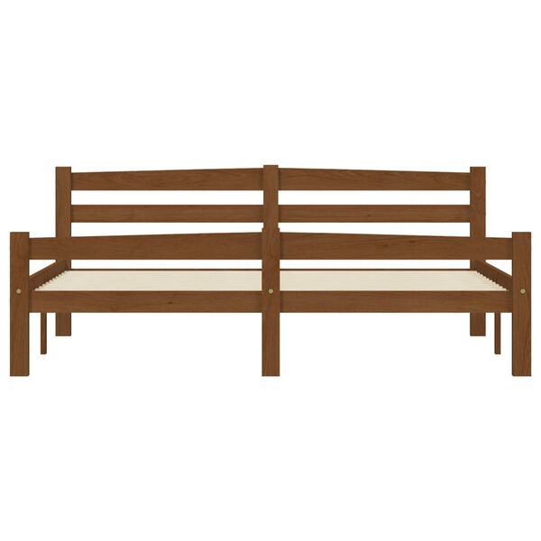 vidaXL Sängram med 4 lådor honungsbrun massiv furu 160x200 cm