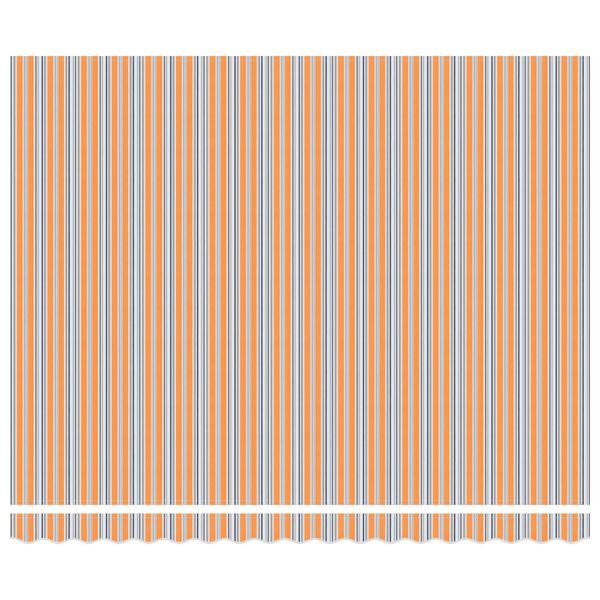 vidaXL Utf&auml;llbar markis Bl&aring; och Orange 400 &times; 300 cm Aluminium och tyg