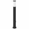 vidaXL Pollare med uttag 80 cm rostfritt st&aring;l IP44