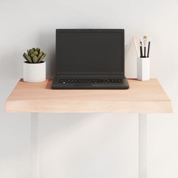 vidaXL Bordsskiva 60x40x(2-4) cm obehandlad massiv ek levande kant