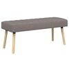 vidaXL Kanalstoppad B&auml;nk Taupe 110 x 40 x 46 cm Tyg