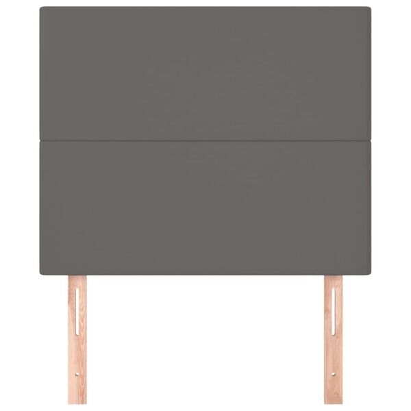 vidaXL S&auml;nggavel gr&aring; 80x5x118/128 cm konstl&auml;der