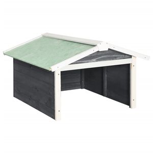 vidaXL Garage f&ouml;r robotgr&auml;sklippare 72x87x50 cm gr&aring; och vit grantr&auml;