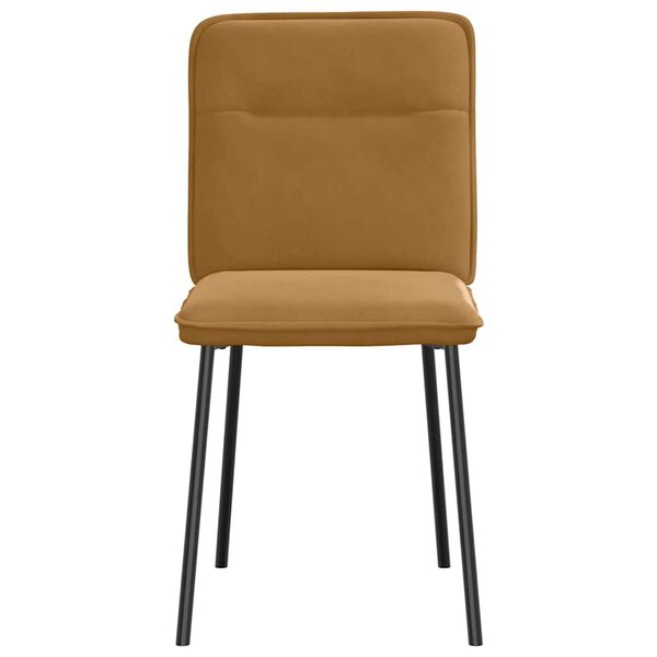 vidaXL Matstolar 2 st brun sammet