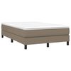 vidaXL Boxspring-s&auml;ngram taupe 120x200 cm tyg