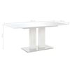 vidaXL Matbord vit h&ouml;gglans 180x90x76 cm MDF