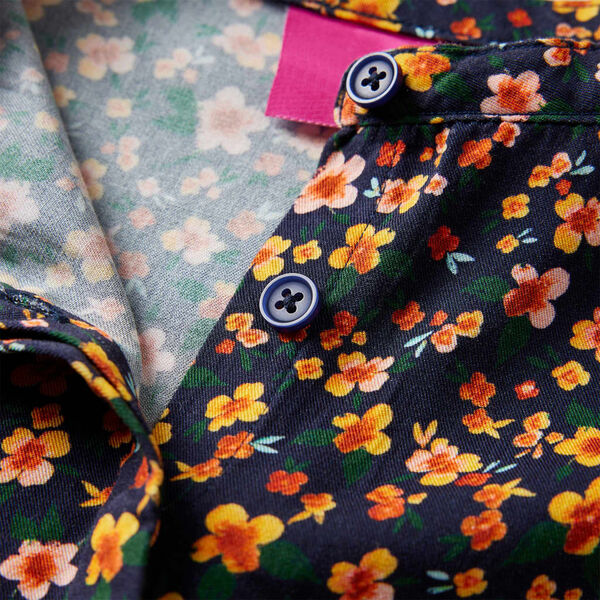 Skjorta med bandkrage f&ouml;r barn marinbl&aring; 140