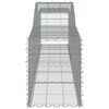 vidaXL Gabioner bågformade 15 st 400x50x60/80 cm galvaniserat järn