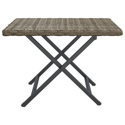 vidaXL Hopfällbart bord grå 45x35x32 cm konstrotting