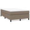 vidaXL Boxspring-s&auml;ngram taupe 120x200 cm tyg