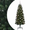 vidaXL Konstgjord julgran med kulor 120 cm 150 LED-lampor Varmvit