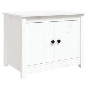 vidaXL Soffbord vit 71x49x55 cm massiv furu