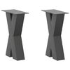 vidaXL Soffbordsben X-formade 2 st antracit 28x(42-43) cm st&aring;l