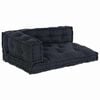 vidaXL Pallettsoffa Kudde 3 st Tyg Antracit 120 x 80 x 38 cm