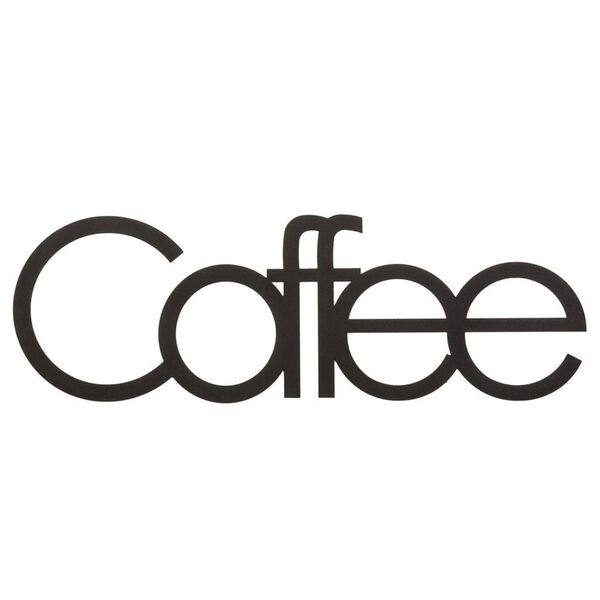 Homemania V&auml;ggdekoration Words 50x17 cm svart st&aring;l