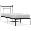 vidaXL S&auml;ngram med huvudgavel metall svart 75x190 cm