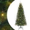 vidaXL Konstgjord julgran med 300 LED-lampor Gr&ouml;n 240 cm PE och PVC