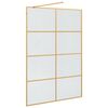 vidaXL Walk-in Duschv&auml;gg Guld 140 x 195 cm h&auml;rdat glas