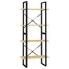 vidaXL Bokhylla 4 hyllplan 60x30x140 cm massiv furu