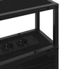 vidaXL Förvaringshuvudgavel med hylla Svart ek 75 cm Konstruerat trä