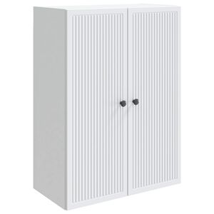 vidaXL V&auml;ggmonterat sk&aring;p Vit 66 x 34,5 x 90 cm Konstruerat tr&auml;