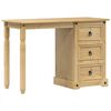 vidaXL Sminkbord Corona 110x47x75 cm massiv furu
