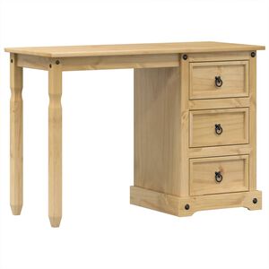 vidaXL Sminkbord Corona 110x47x75 cm massiv furu