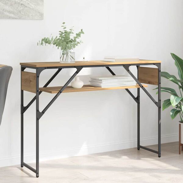 vidaXL Konsolbord Artisan Ek 105x30x75cm Konstruerat tr&auml;