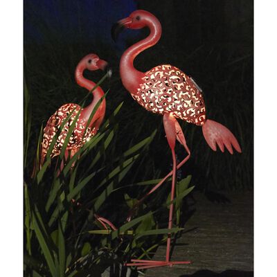 Luxform Trädgårdslampa solcell LED Flamingo rosa 30111