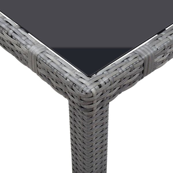 vidaXL Matgrupp f&ouml;r tr&auml;dg&aring;rden 5 delar konstrotting gr&aring;