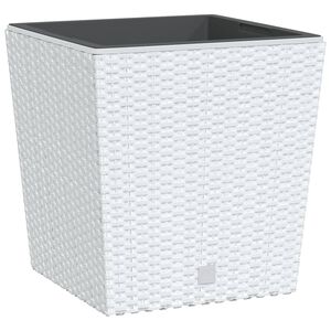 vidaXL Blomkruka med avtagbar insida vit 21/32 L PP-rotting