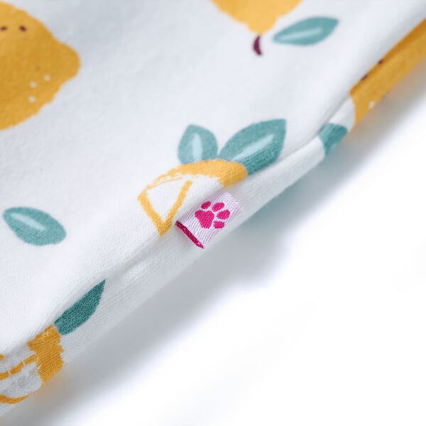 T-shirt för barn med knytband ecru 140