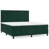 vidaXL Rams&auml;ng med madrass m&ouml;rkgr&ouml;n 160x200 cm sammet